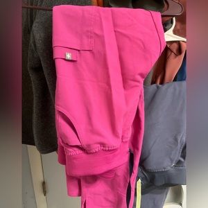 Figs pink straight leg scrub pants. Yola 2.0.